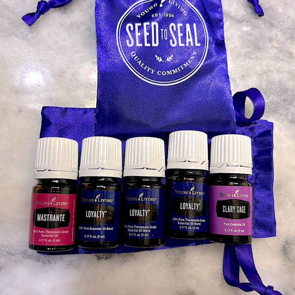 5 new never opened young living 5ml bottle bundle